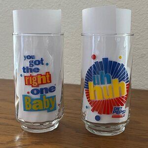 Vintage Diet Pepsi Glass Set